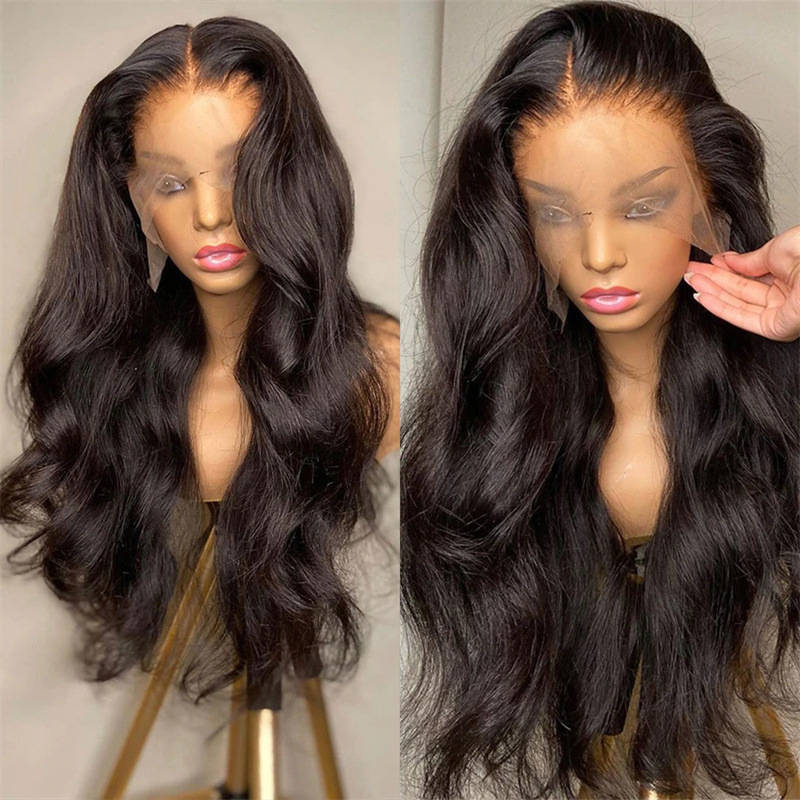 Aliexpress Foreign Trade Wig for Women, Middle Part, Long Curly Hair, Hand-Crocheted Lace Front, Synthetic Long Hair, Big Waves, Full Wig