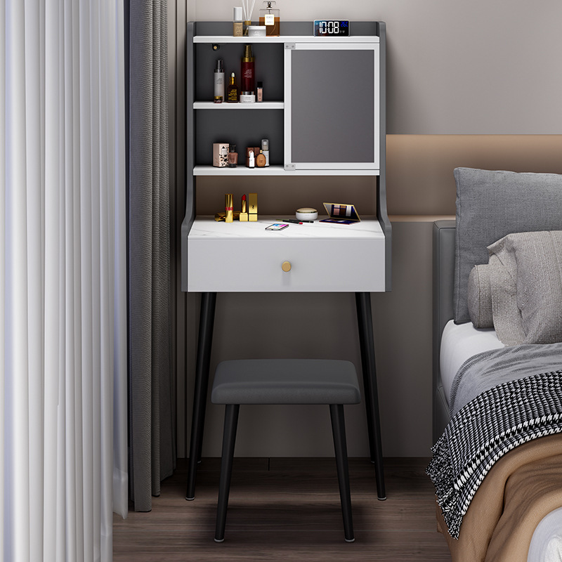 Modern Minimalist Influencer Multifunctional Vanity Desk for Bedroom, Small Luxury Granite Economic Whole Set Simple Makeup Table