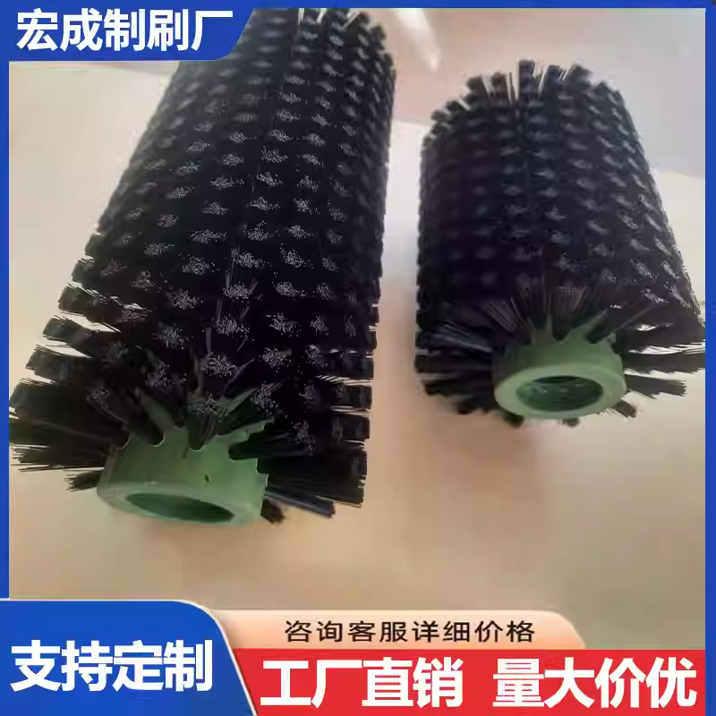 清洗机毛刷辊滚筒刷抛光除尘刷辊圆无动力毛刷电动旋转毛刷辊