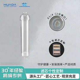 厂家批发供应 透明滤芯  净水器配件滤芯 透明一进一出过滤芯