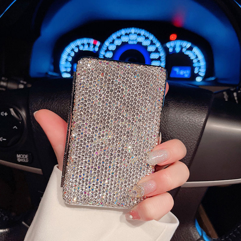 XZ9072 양면 다이아몬드가 박힌 고급 담배 상자(직사각형)