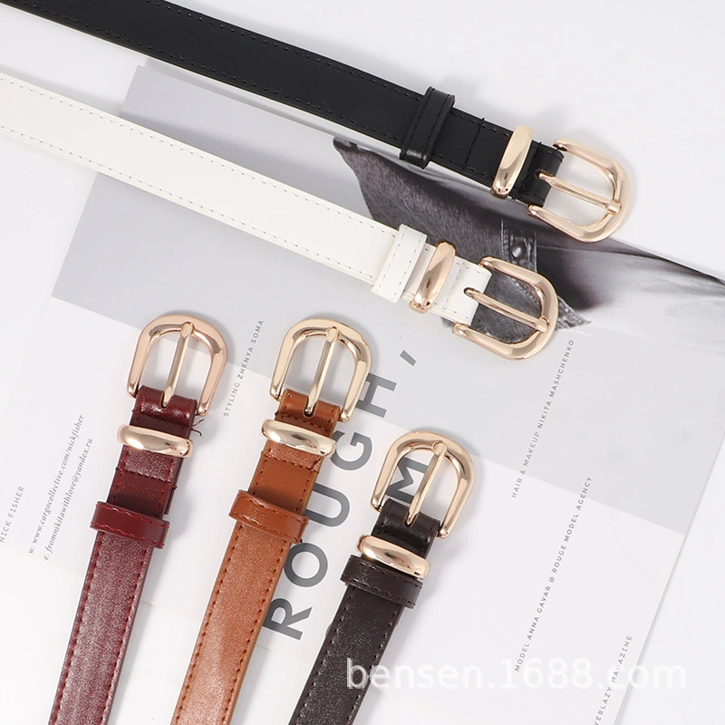 В наличии оптом ремень женские джинсы модный ремень женский тонкий декоративный ins Style Простой летний пояс черный