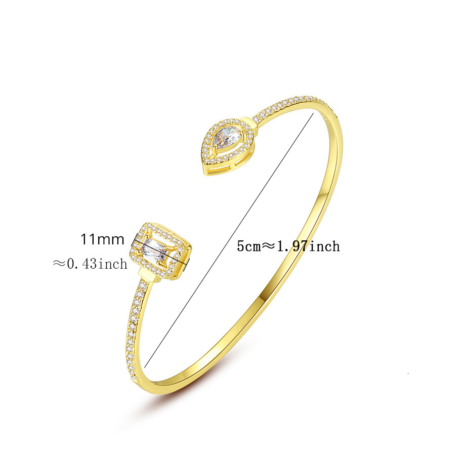 Parure collier et bracelet éléments goutte d'eau en zircon_voghion.com