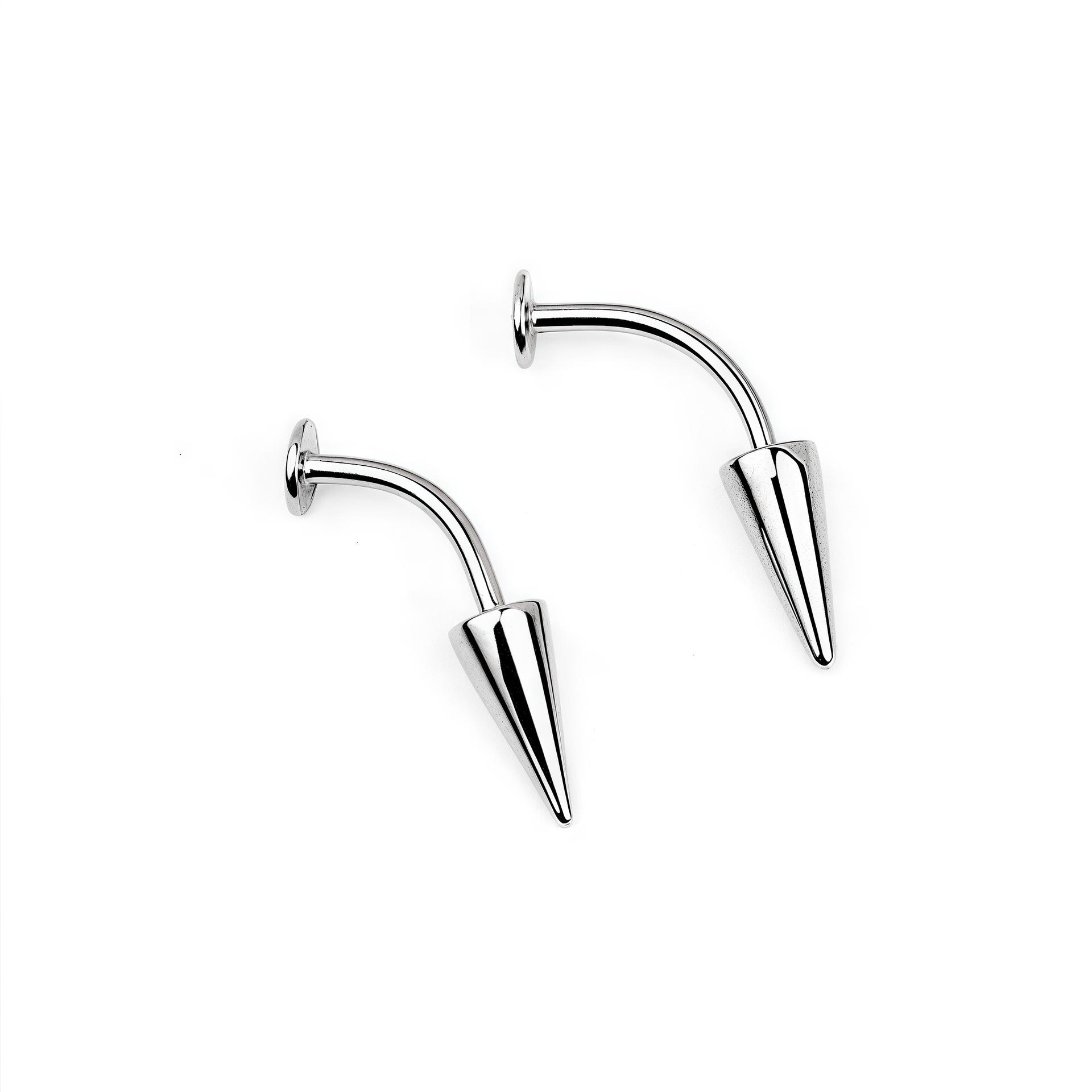 F136 Titanium Internally Threaded Pointed Lip Nail Flat Ball Eyebrow Nail Devil Nail G23 Titanium Alloy Piercing Jewelry detail image 8