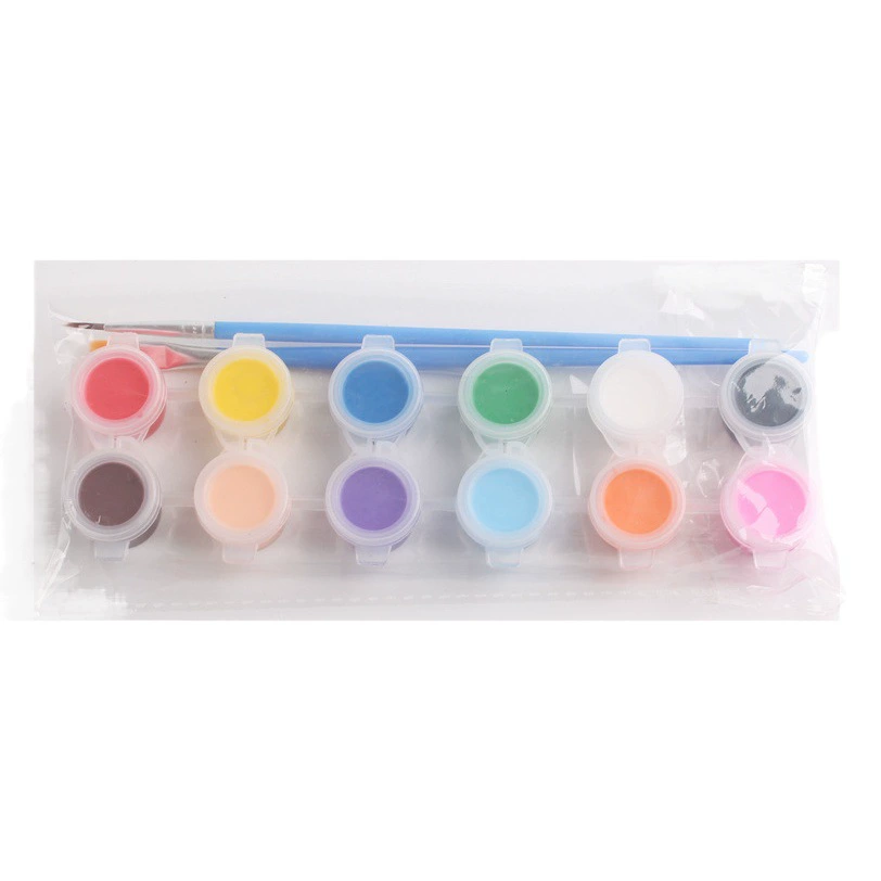 6 цельная детская акриловая краска студенты детского сада художественная роспись граффити DIY гипсовая пигментная полоса 12 видов цветов костюм