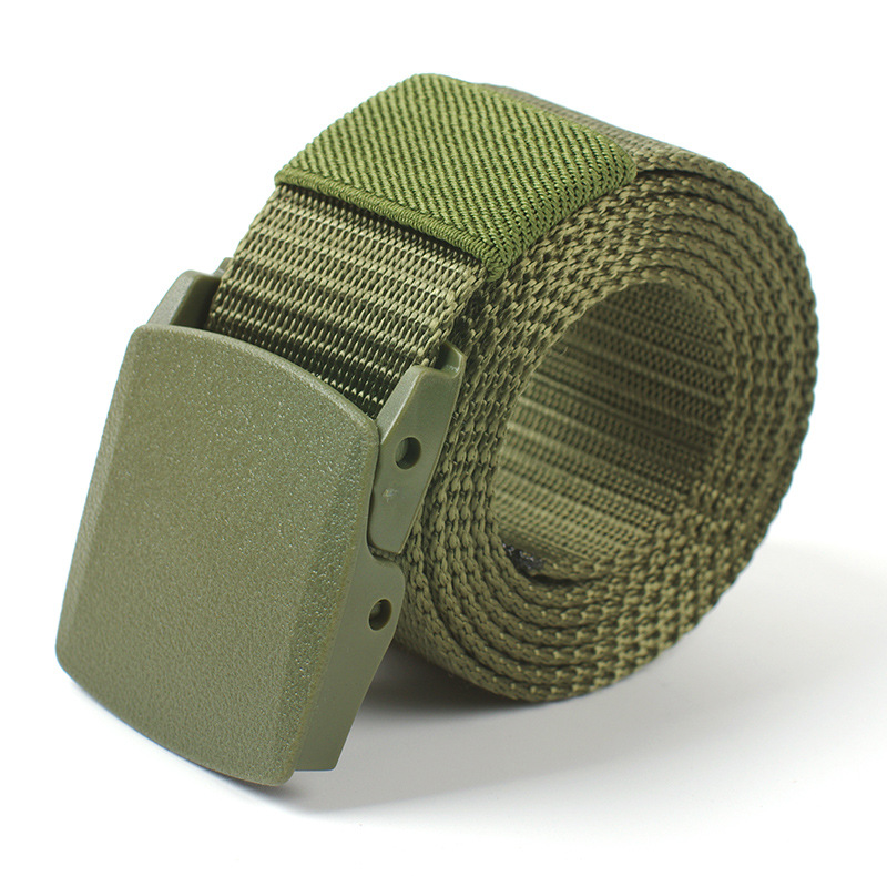 Cinturón de Nylon/Lona Unisex, Hebilla Automática, Estilo Militar/Casual