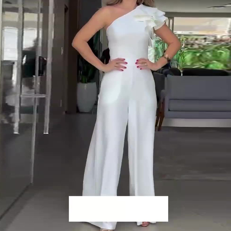 High Waist Waist Line Wholesale Women's Casual Solid Color Sleeveless Frill Bodysuits