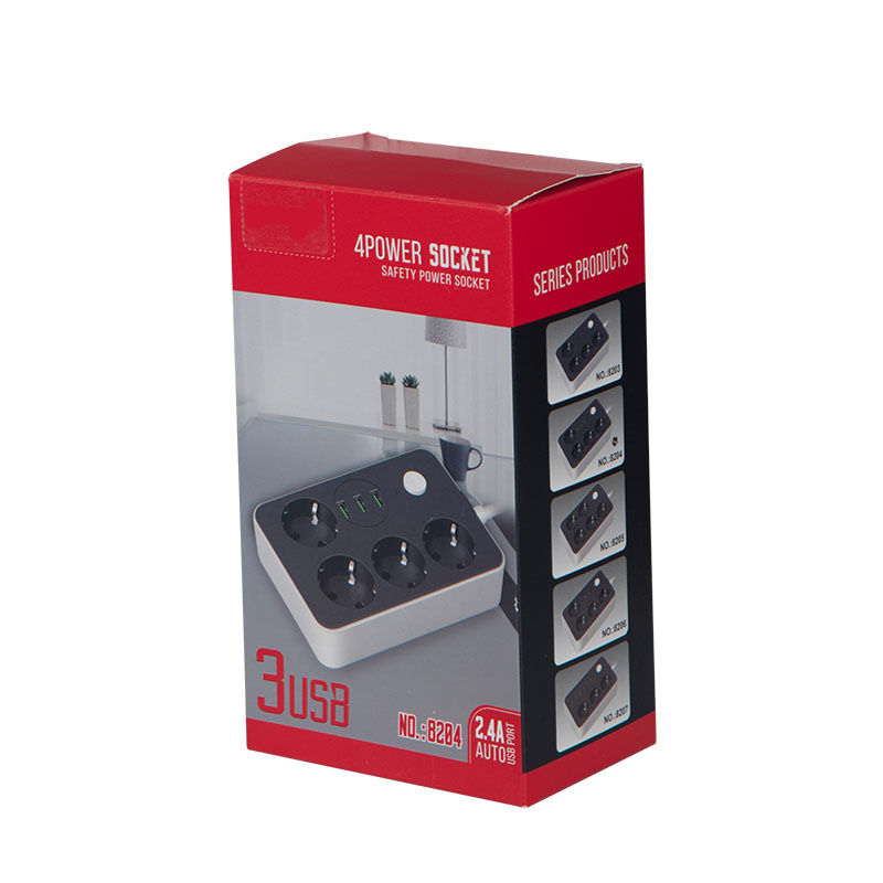 Placa de cableado estándar europeo de 2 metros multifuncional estándar alemán cableado USB enchufe europeo antideslizante suministro transfronterizo