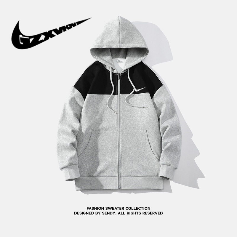 Men's Clothing 2025 Spring and Autumn New Cardigan Sweatshirt Men's Versatile Youth Casual Couple Long-Sleeved T-Shirt Hooded Jacket Women