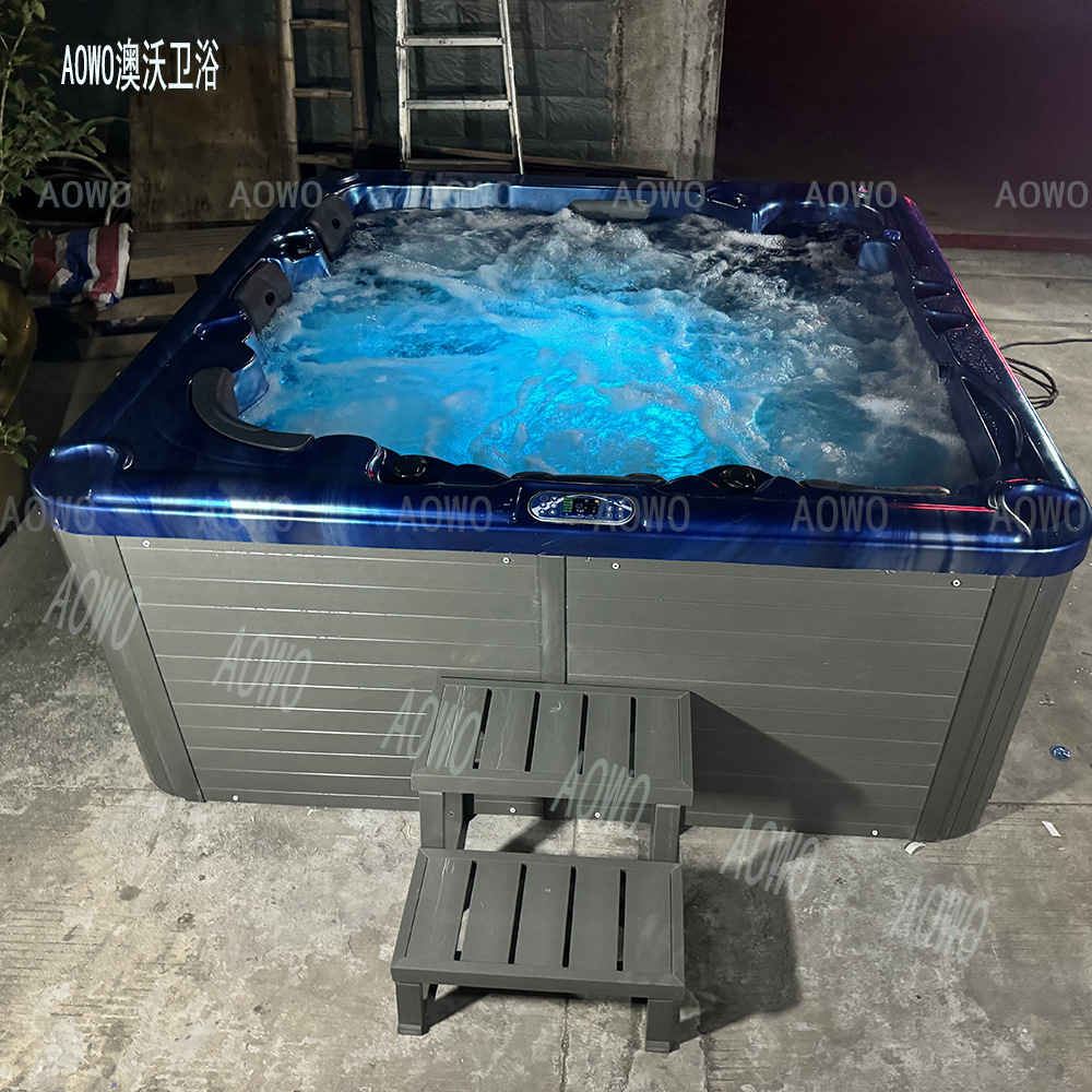 Función de temperatura constante bañera calentada spa bañera de baño piscina al aire libre surf colorido baño de burbujas piscina grande
