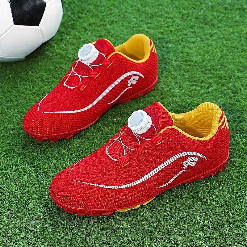 Primavera nuevos zapatos de fútbol transpirables para niños botón giratorio para niños TF clavos rotos zapatos de entrenamiento de fútbol transfronterizos image 5
