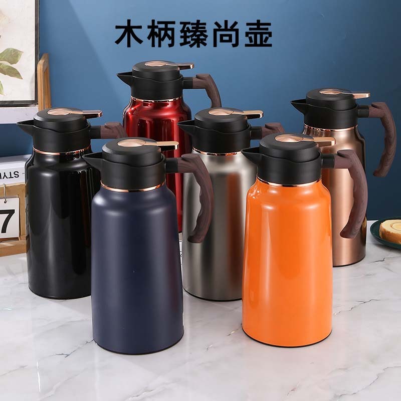 304不锈钢大容量真空保温壶家用保温瓶商用咖啡壶冷水壶彩色茶壶|undefined