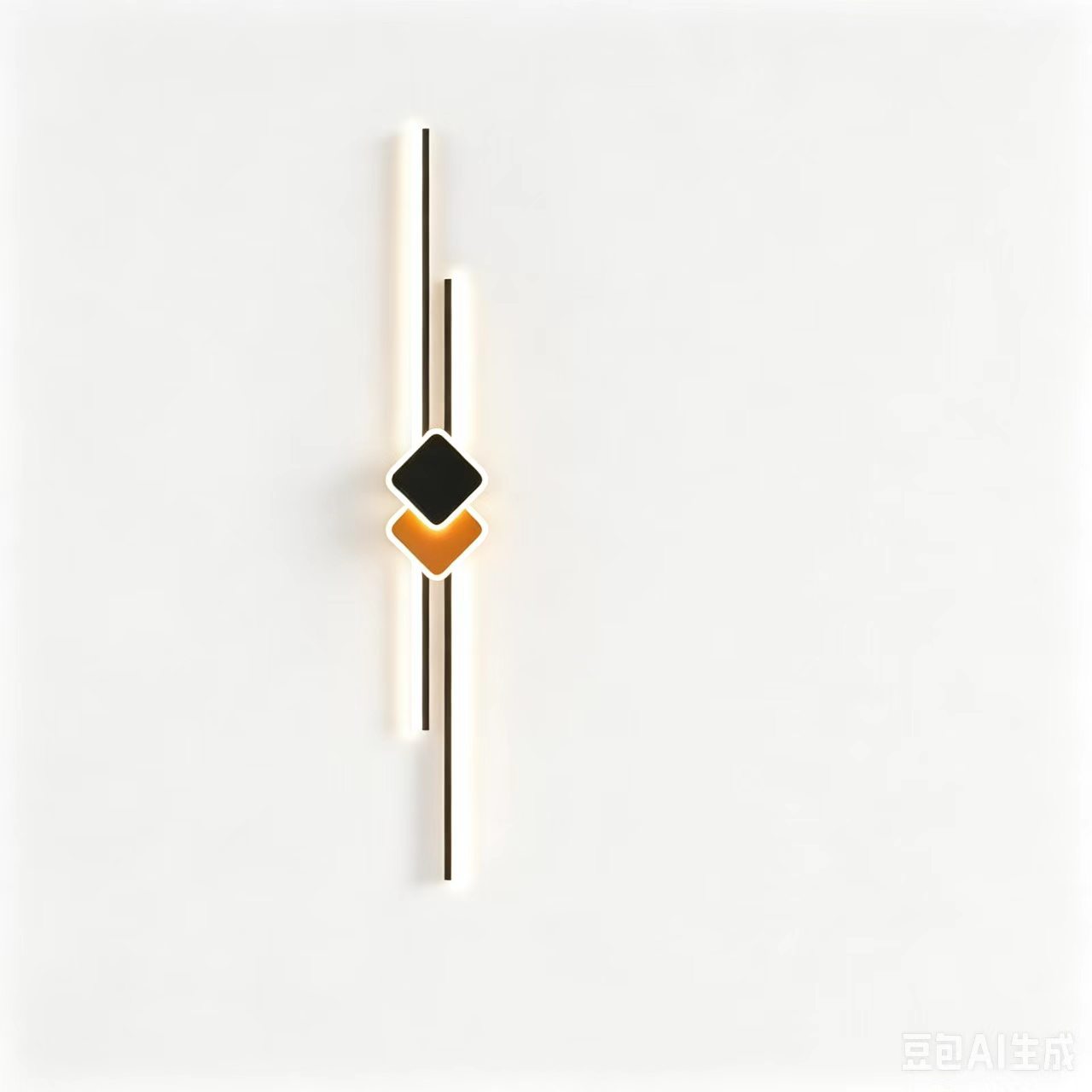 Minima rejilla larga sala de estar lámpara de fondo de pared de dormitorio moderna creativa lámpara de pared de cabecera de cama red roja lámpara Zhongshan