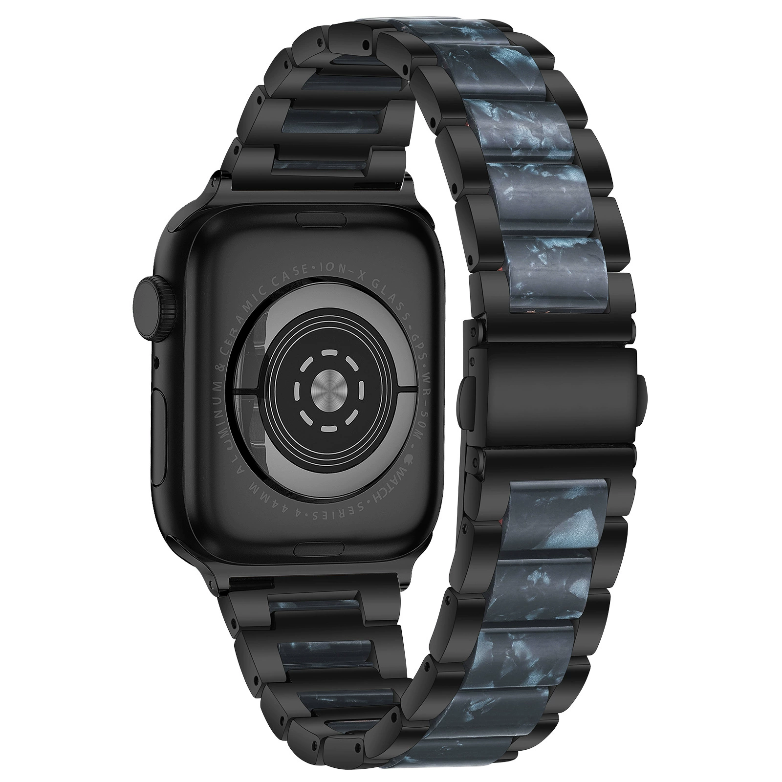 Подходит для Apple watch models: три бусины смола бабочка пряжка ремешок кросс-бортовой