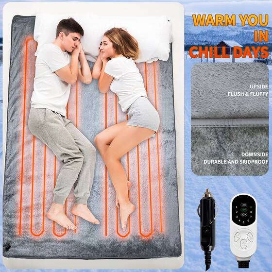 Car electric blanket 12v electric mattress car kneecap office cover leg RV car cigarette lighter DC camping