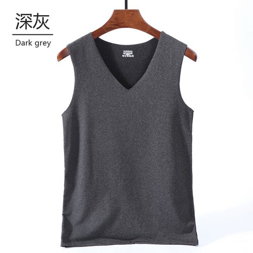 Men's V-neck Seamless Warm Insulated Fitted Elastic Wide Shoulder Plush Fleece Double-sided Fleece Bodysuit