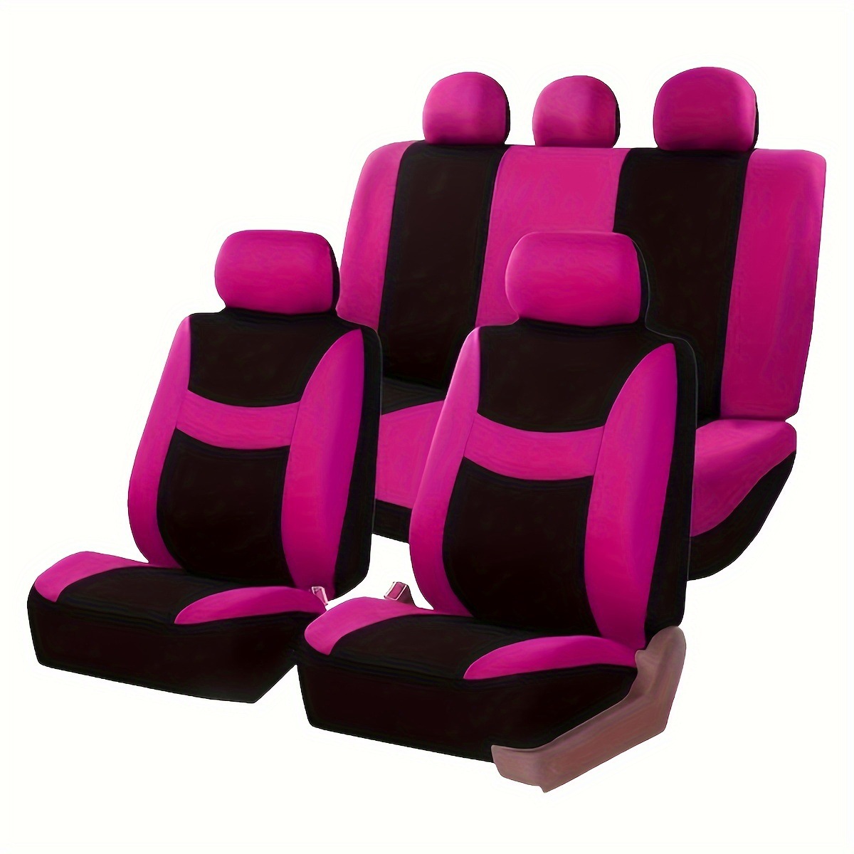 Cross-Border Temu Amazon Mexico Smiley Face Universal Five-Seater Car Fabric Seat Cover Factory Direct Sales in Large Quantities