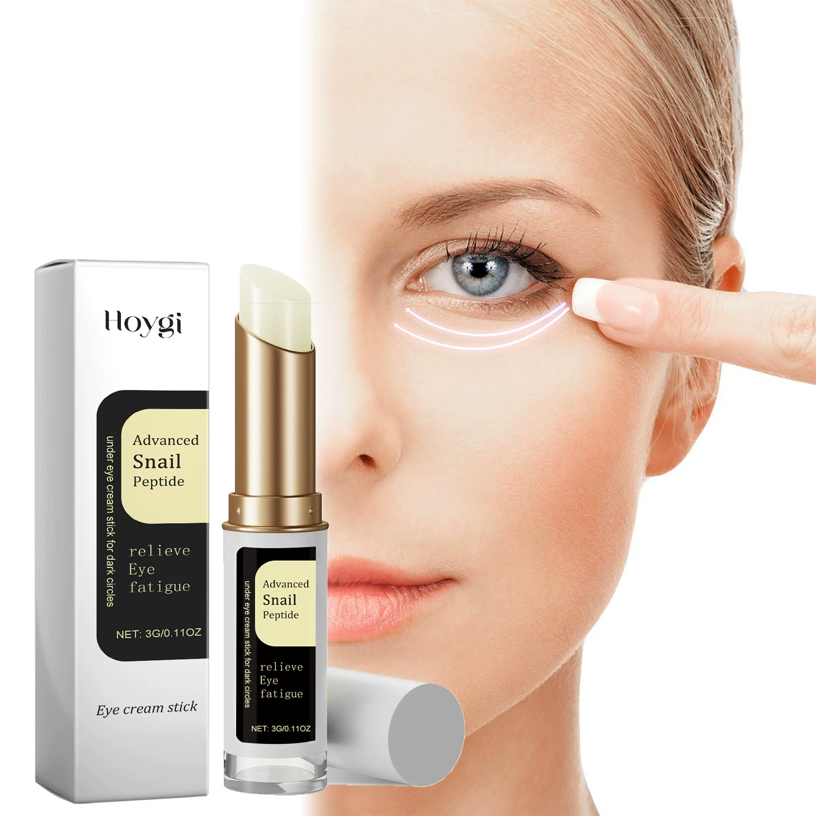 Крем-стик для глаз Hoygi Snail Eye Cream Stick Gentle Care Eye Moisturizing Hydrating Eye Cream
