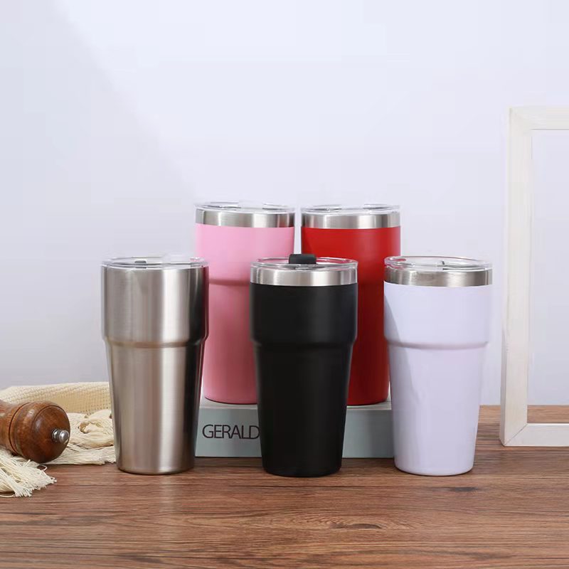Comercio exterior nuevo acero inoxidable de doble capa 16oz taza de aislamiento caliente taza de automóvil portátil taza de café en stock
