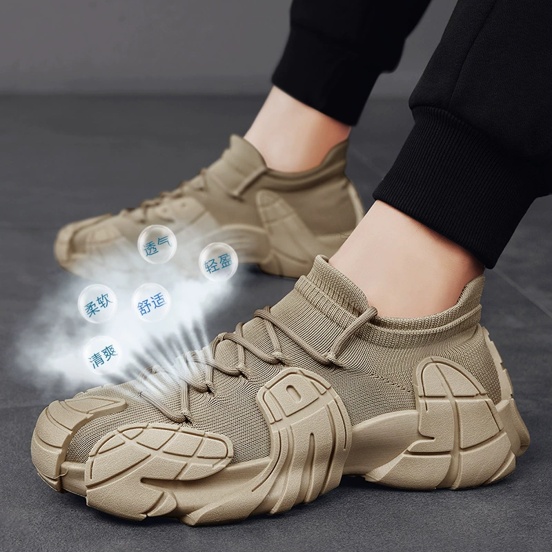 Обувь мужской 2024 новый летний молодежный спорт досуг противоскользящая и износостойкая мужская обувь с толстым подошвом