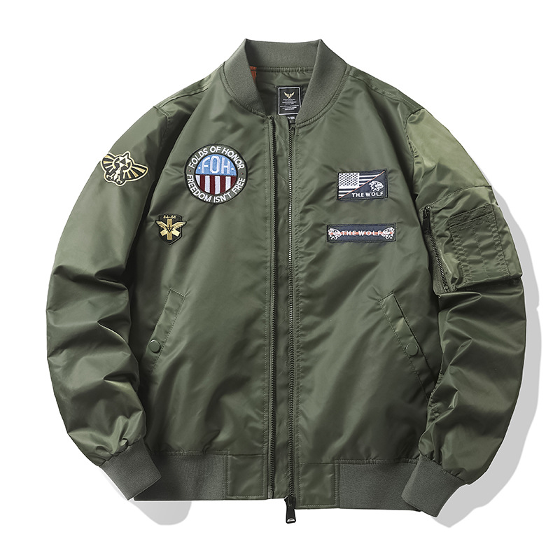 Men's Clothing retro high street workwear multi pocket pilot baseball jacket men's ins trendy loose jacket all match_voghion.com