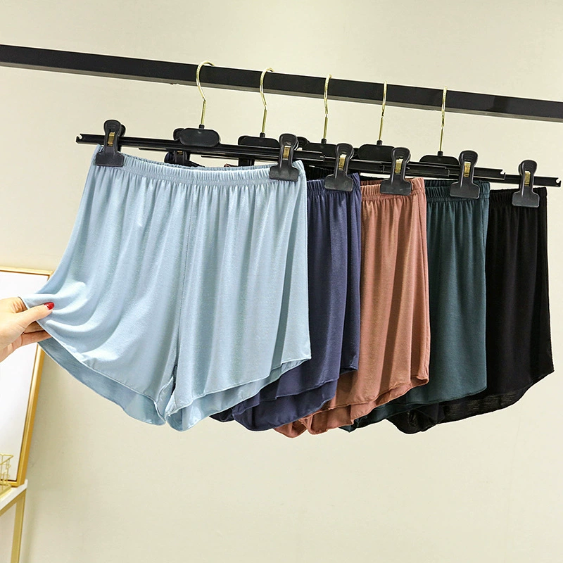 Короткие широкие брюки из модала, новое летнее поступление, свободные шорты больших размеров, женские тонкие шорты со средней талией, пляжные Пижамные брюки