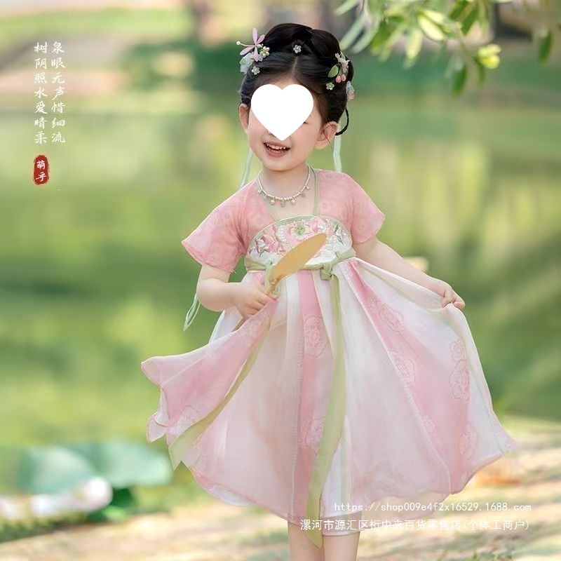 Girls' Hanfu Summer Super Fairy Dress 2026 New Children's Chinese Style Tang Costume Ancient Costume Little Girl Princess Dress
