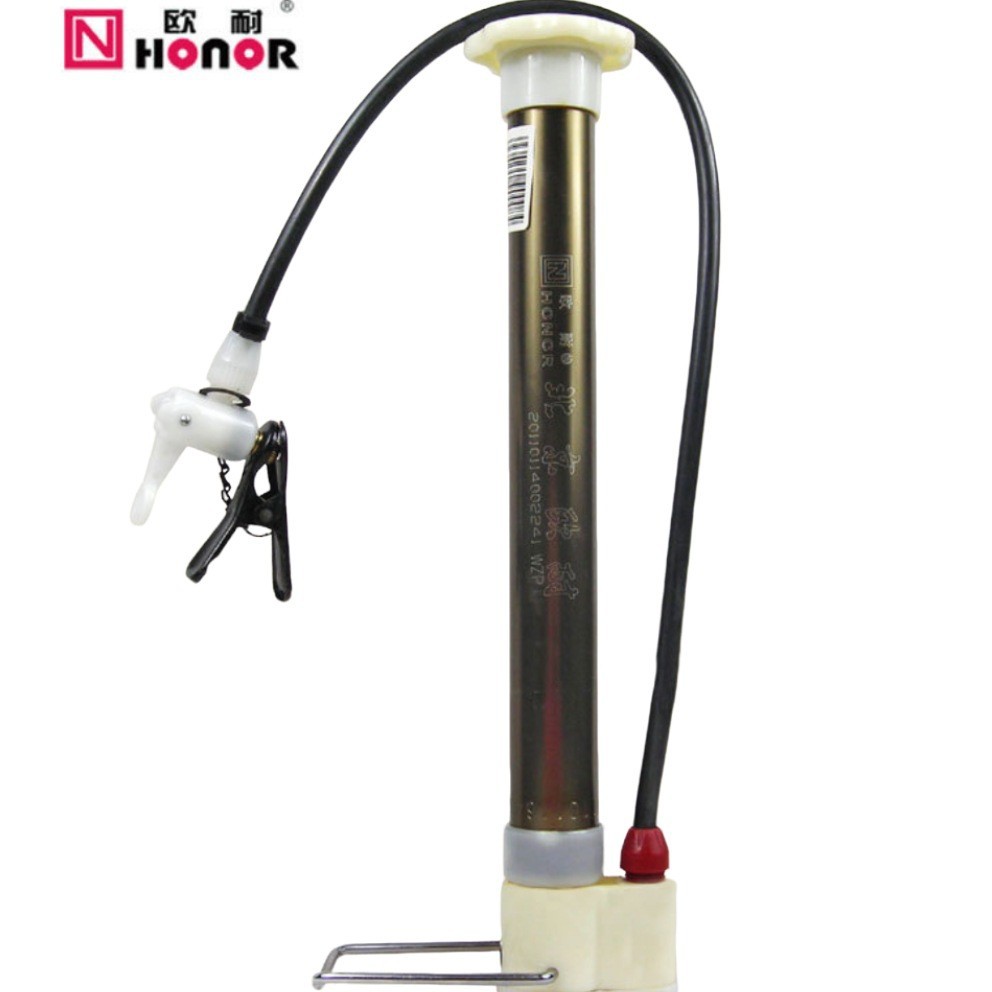 欧耐 320N 便携式铝合金气筒 自行车轮胎足球等通用充气泵打气筒