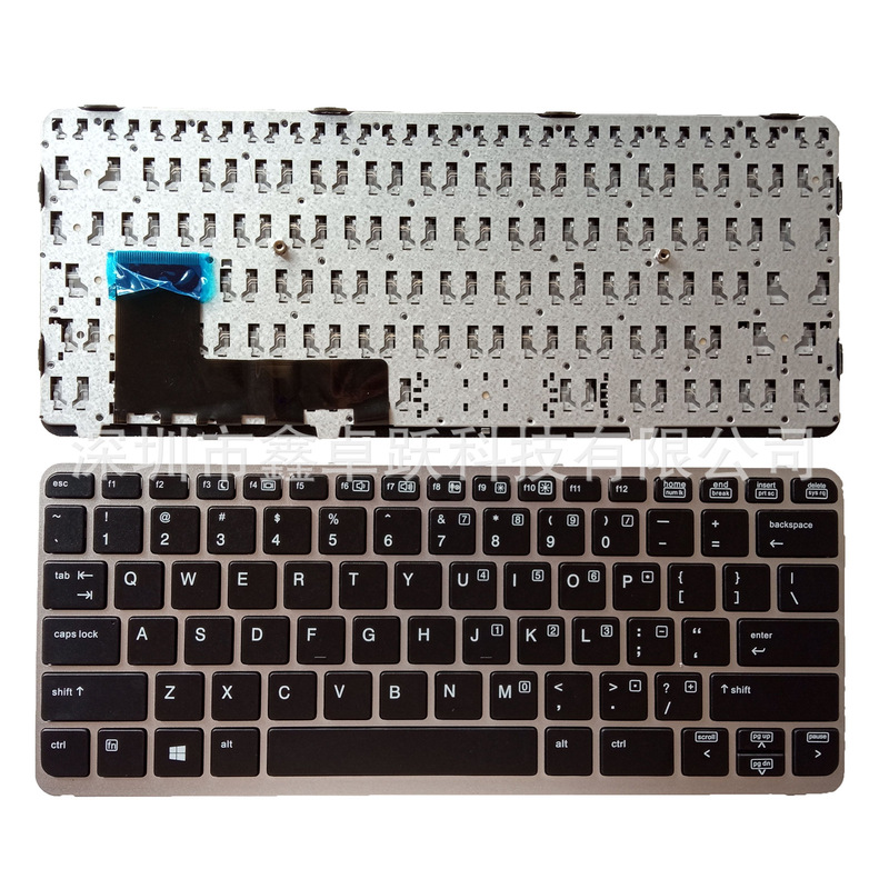 US applicable to HP Elitebook 820 G1 G 2 720 G1 G 2 725 G1 G2 keyboard silver frame