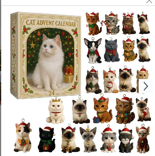 跨境新品2025 Cat Lovers Advent Calendar猫咪盲盒|undefined