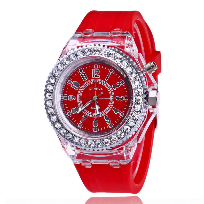 Luminous Fashionable Colorful LED Glowing Watch for Men and Women, Unique Student Watch, Student Electronic Quartz Watch