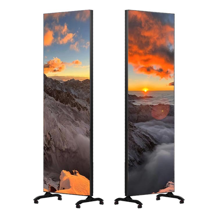 Pantalla LED vertical para publicidad, reproductor de video en red todo en uno, pantalla vertical de alta definición, LED inteligente de pie