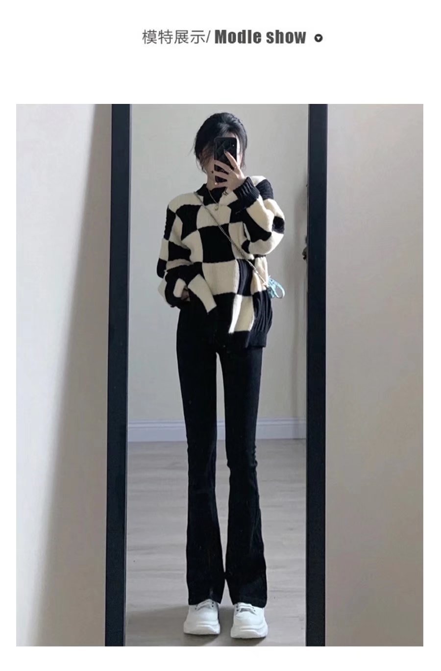 Damen-Jeans mit hohem Bund und ausgestelltem Bein, figurschmeichelnd für kleine Größen, schwarz, Hufeisenform, neuer Stil für Frühling und Herbst_voghion.com
