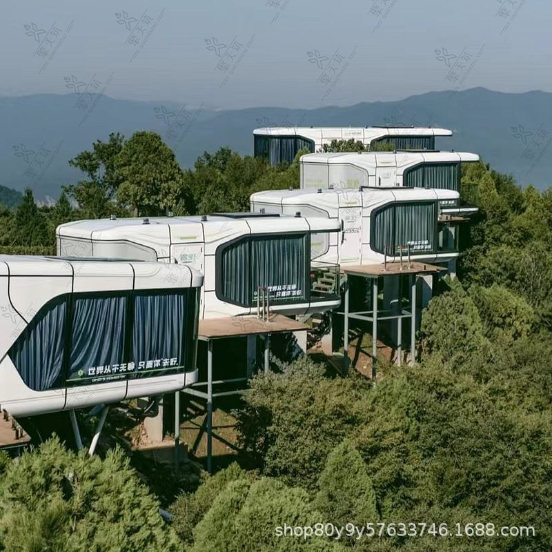 Cápsula espacial creativa B & B Hotel construcción e instalación Red Móvil al aire libre Red Live estudio sueño cápsula B & B