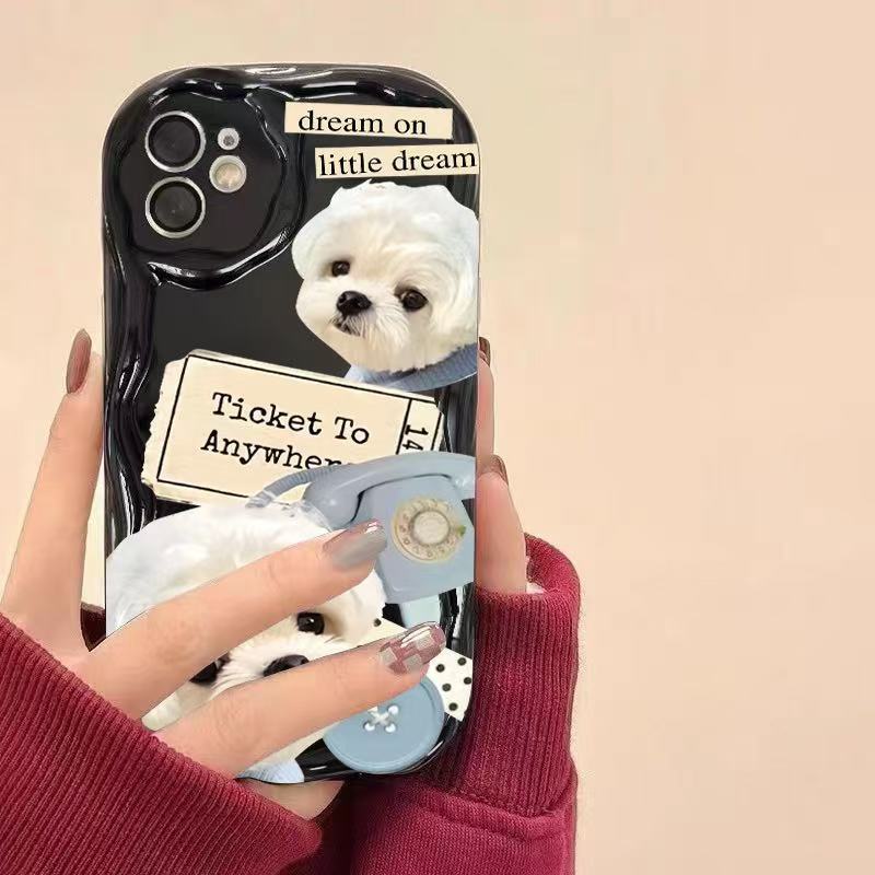 Inglés lindo aplicable iphone16pro funda para teléfono móvil Apple 15 Europa y América 14 dibujos animados 13promax nuevo 12x