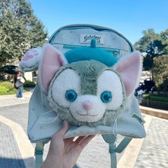 楽园学院ダッフィーシャーリー饼ベルベットバッグリュックサック漫画人形バッグ大容量学生バッグ痛みバッグ