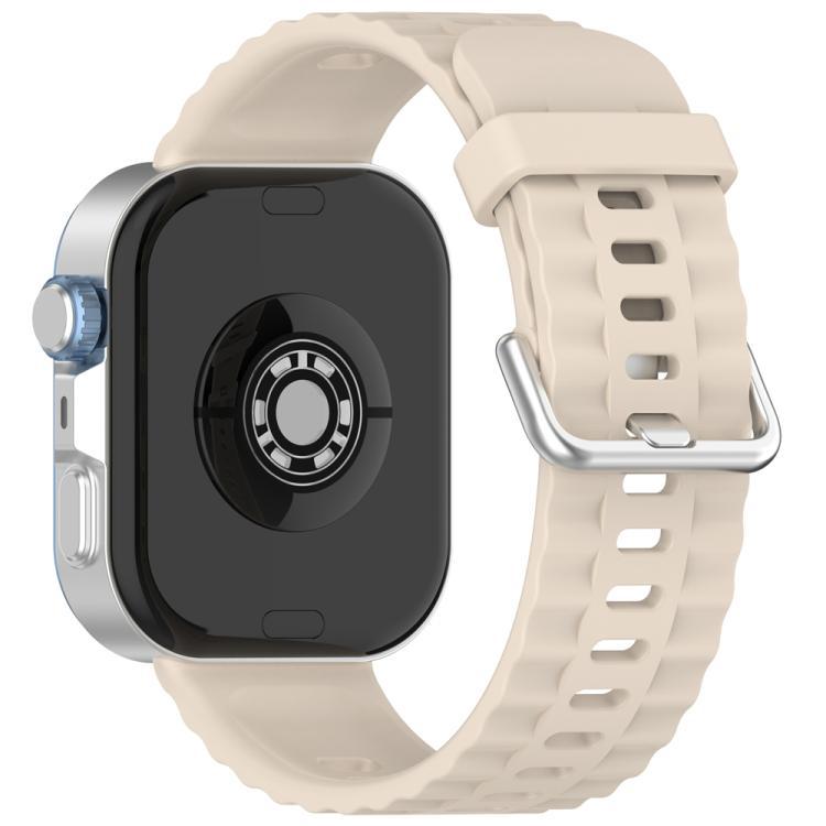 xDfind Silver Buckle Silicone Solid Color Brazalete para Huawei Watch Fit4 Pro / Fit4 / Fit3