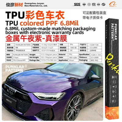 of Color-Changing Films Ppf Paint: Car paint protective film - tpumetallic-midnight-purple-152m-15m-roll