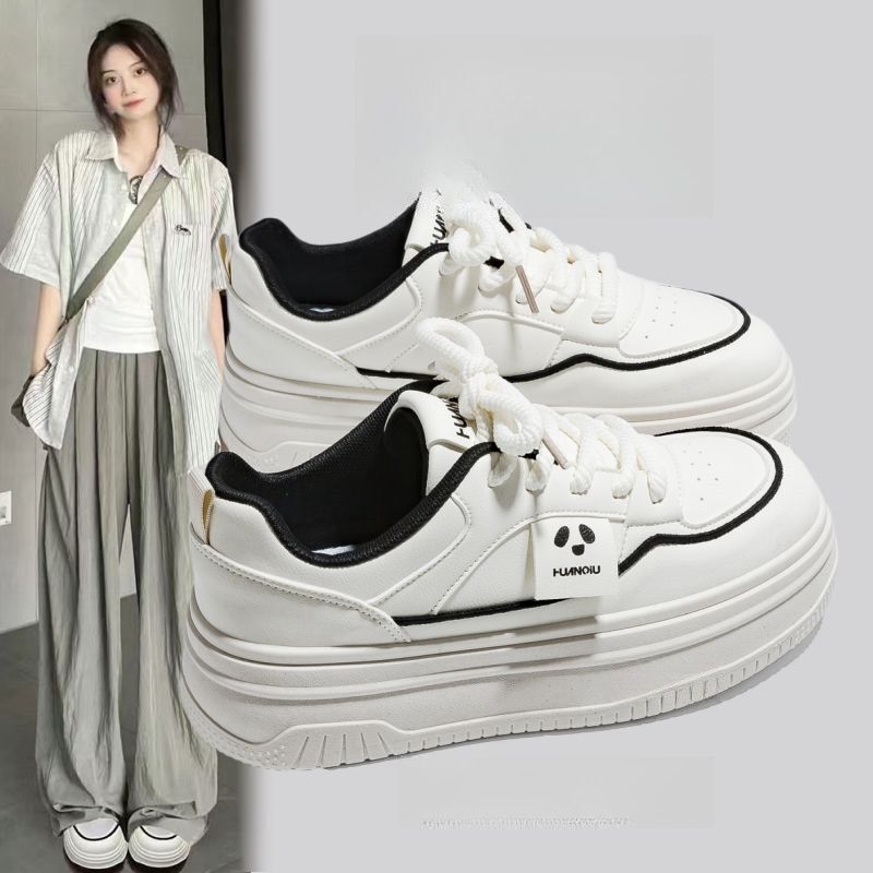 Panda Popular Women's Shoes High-Value Trendy Versatile White Shoes 2025 Spring and Autumn New Retro Hong Kong Style Sneakers for Women