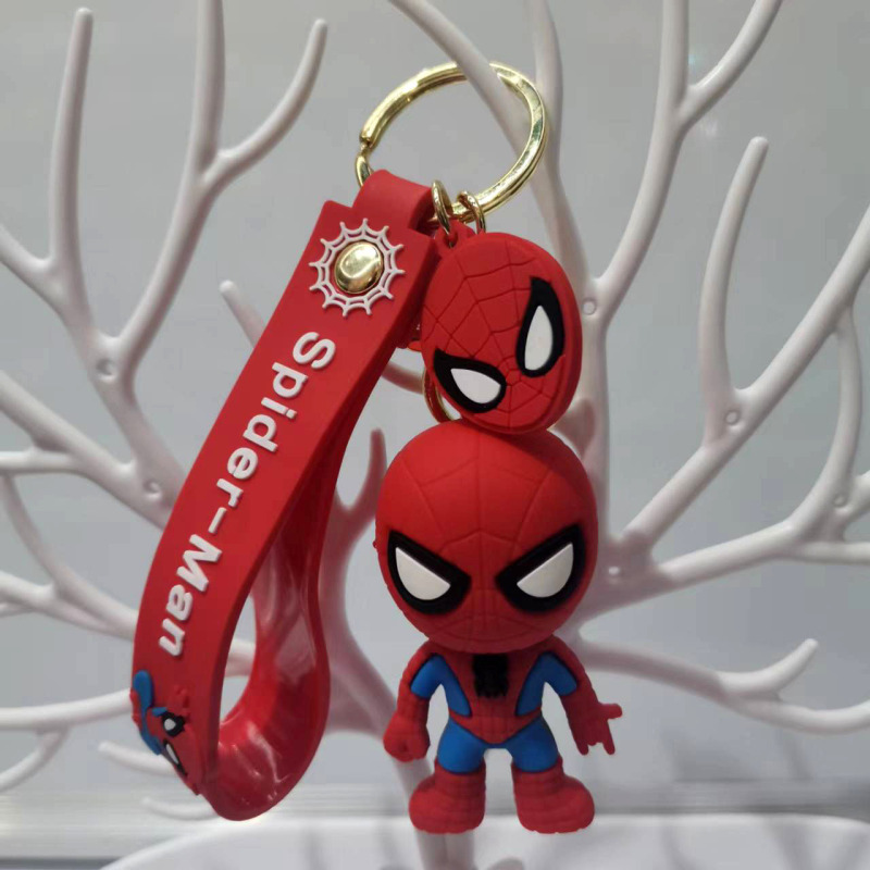 クロスボーダー創意漫画スパイダーマン毒公仔キーホルダーストラップ自動車キーホルダーアクセサリープレゼント|undefined