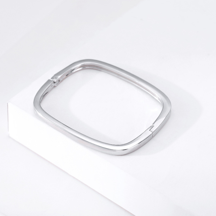 Simple Square Diamond Alloy Bracelet display picture 7