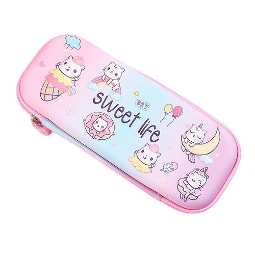 Back-to-school pencil bag ins style niche large-capacity stationery bag high-looking primary school student stationery box 3D pencil case wholesale
