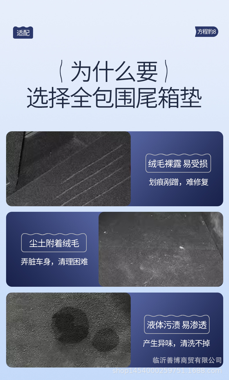 Suitable for Equation Leopard 8 Trunk Mat, Fully Enclosed Six/Seven Seats, Special Equation Leopard 8 Modified Car Tpe Trunk Mat