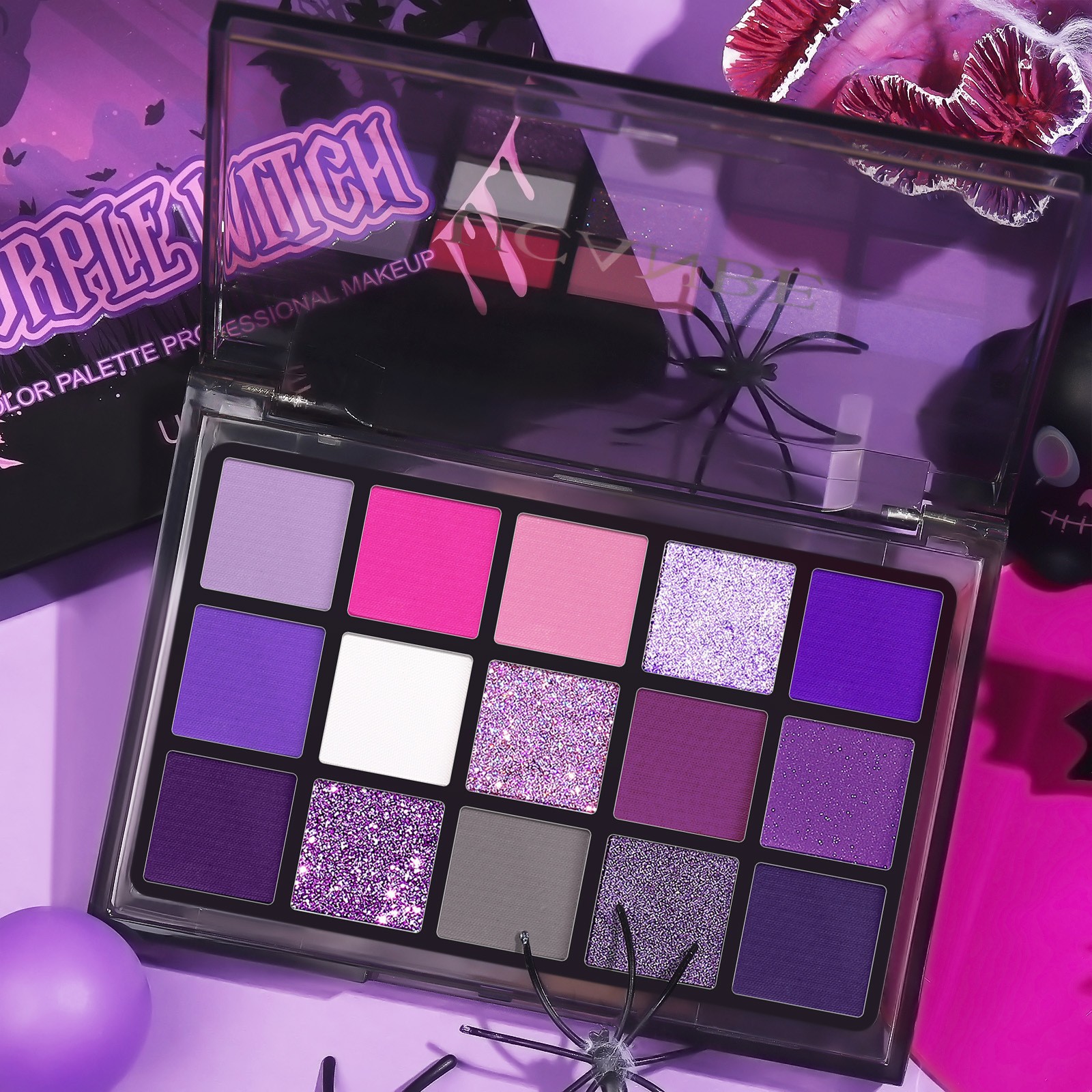 Ucanbe Fifteen-Color Eyeshadow Palette, Internet Celebrity Earth-Toned Matte Nude Makeup, Dreamy Holiday Makeup