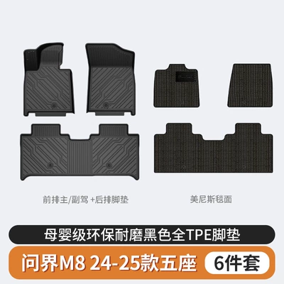 Modelə uyğun ayaqaltı, M6 M7 M8 M9 Special - wenjie-m8-five-seater-tpe-floor-mats-menis