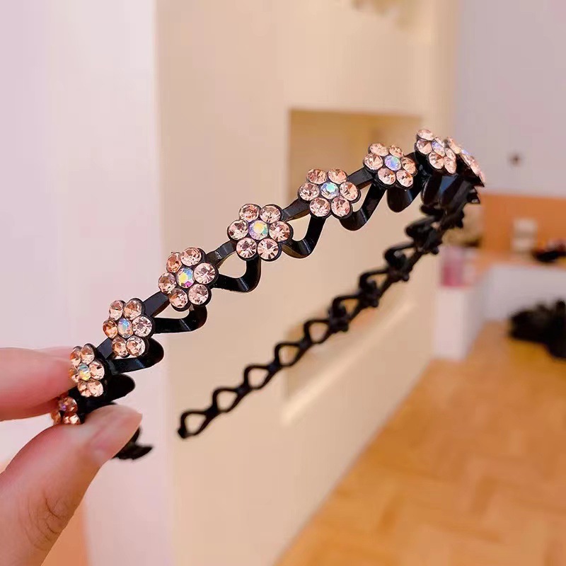 Cabello roto acabado artefacto Diadema con dientes accesorios para el cabello lavado de la cara onda diadema flequillos diadema horquilla antideslizante accesorios de horquilla