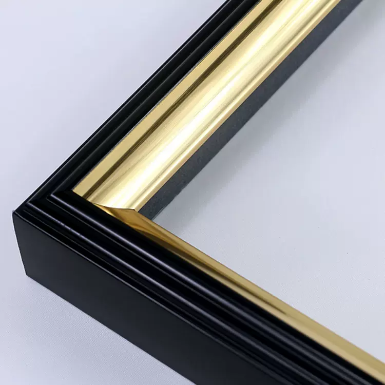新款黑金色实物画外框相框油画边框装裱材料PS发泡线条镜框线画框