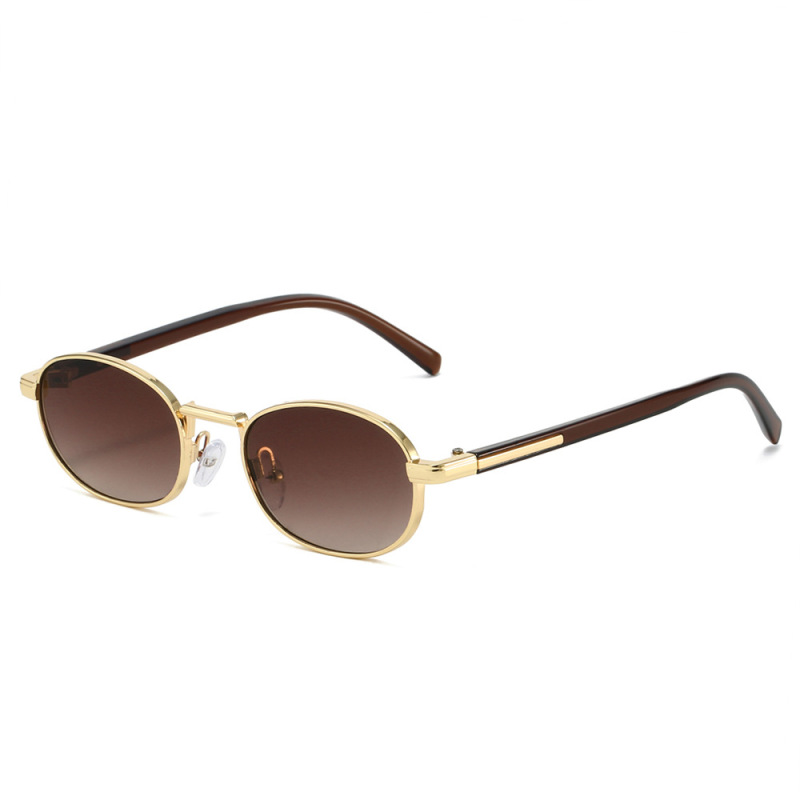 2025 New Oval Small Frame Gradient Color Light Luxury High-End Sunglasses Female Designer Trendy Sunglasses Male Wholesale 2025 New Oval Small Frame Gradient Color Light Luxury High-End Sunglasses Female Designer Trendy Sunglasses Male Wholesale