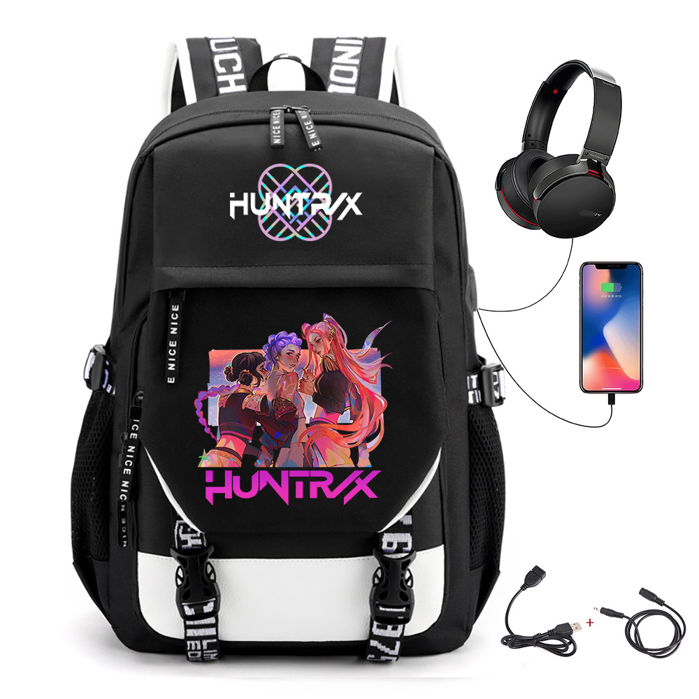 Comercio exterior transfronterizo KPOP Caza de brujas película impresión perimetral mochila mochila escolar mochila USB