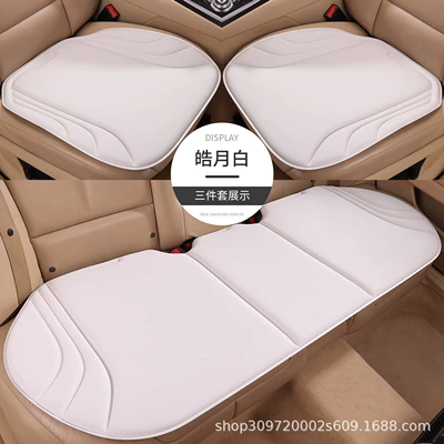 for Car, Office, and – Seat cushion, seat cover - bright-moon-white-five-seater-three-piece-set